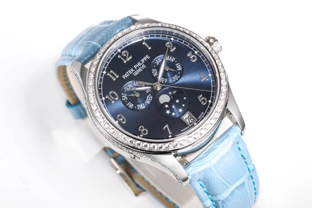 Trendsetting Patek Philippe Complications 4947R Blue Leather Super Clone Replica Watch 3594