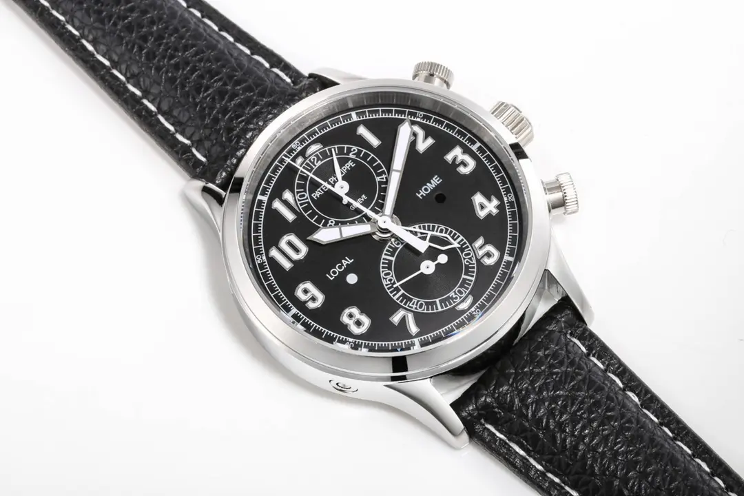 Supportive Patek Philippe Complications 5924G Black Leather Super Clone Replica Watch 3515