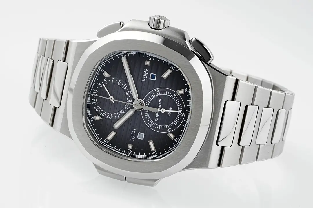 Patek Philippe Nautilus 5990 1A Dual Time Steel Black Super Clone Replica Watch Unisex 2969