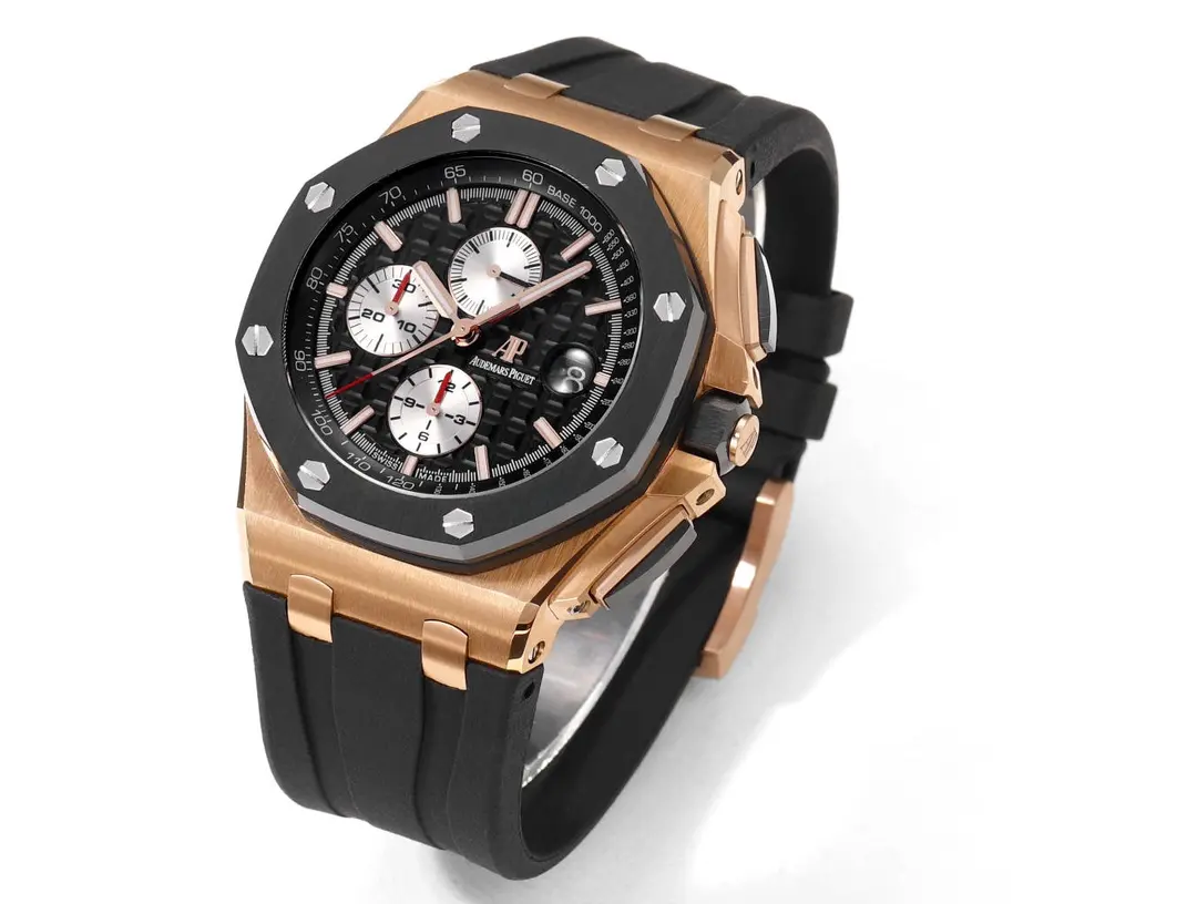 Compact 8F Factory Audemars Piguet Royal Oak Offshore Chronograph Rose Gold Black –  Super Clone Watch 5275