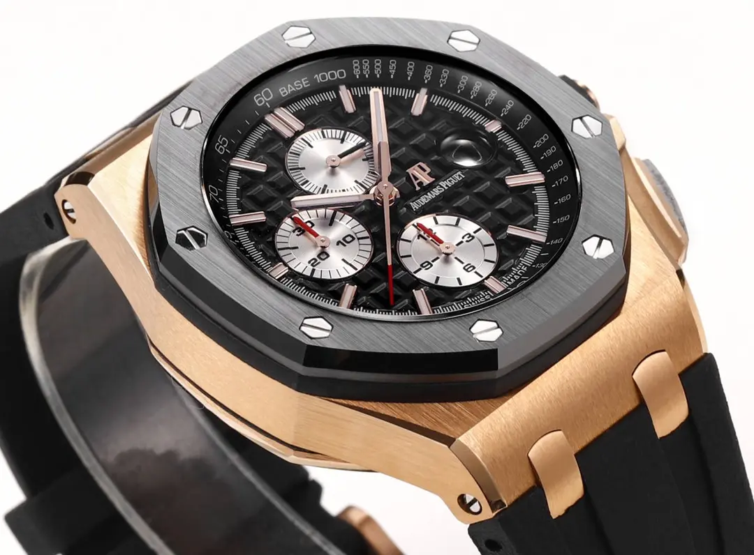 Compact 8F Factory Audemars Piguet Royal Oak Offshore Chronograph Rose Gold Black –  Super Clone Watch 5275