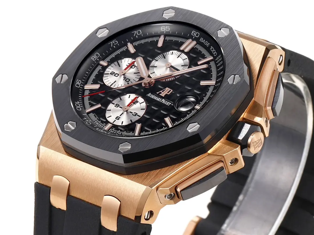Compact 8F Factory Audemars Piguet Royal Oak Offshore Chronograph Rose Gold Black –  Super Clone Watch 5275