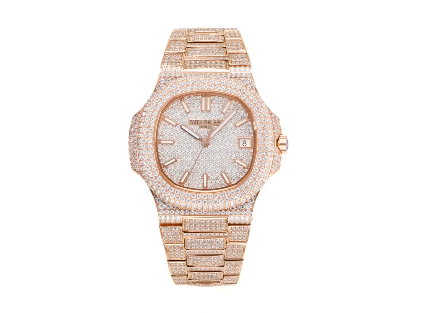 R8 Factory Patek Philippe Nautilus 5719 10G White Gold Super Clone Replica Watch Soft 3089