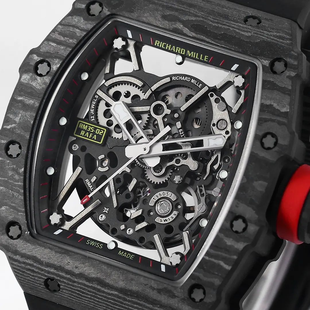 RM Factory Richard Mille RM 35-02 Rafael Nadal Black Super Clone Luxury Watch Lightweight 7409