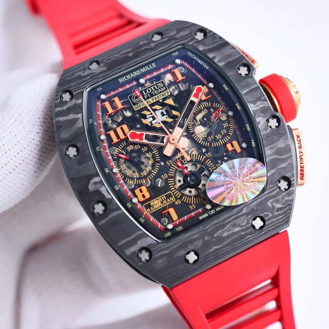 Durable RM Factory Richard Mille RM011-FM Titanium Red Strap –  Super Clone Watch 7401