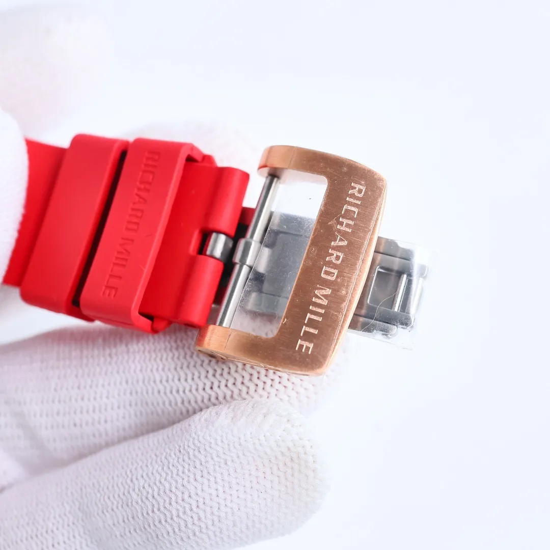 Durable RM Factory Richard Mille RM011-FM Titanium Red Strap –  Super Clone Watch 7401