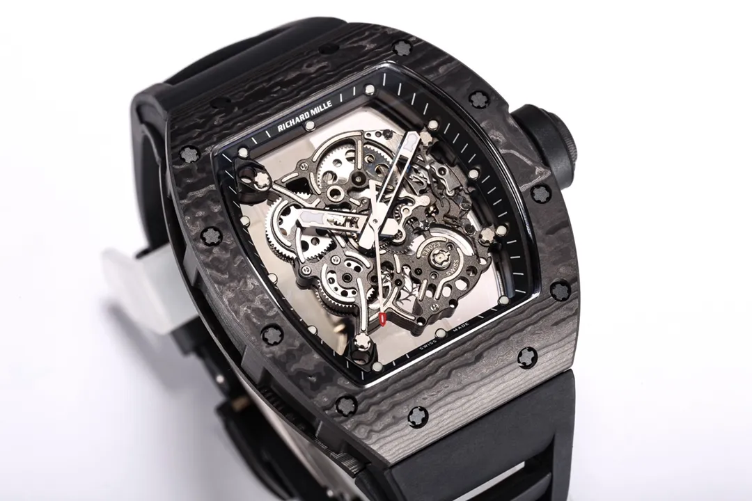 SmoothTexture RM Factory Richard Mille RM055 NTPT Carbon Black Super Clone Luxury Watch 7396