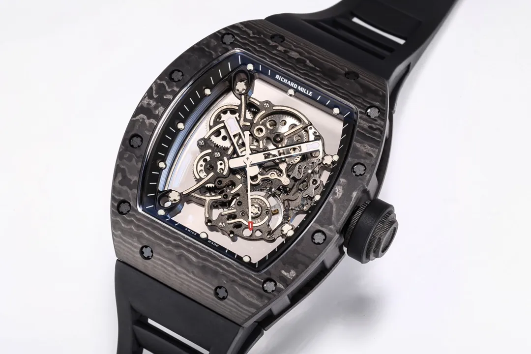 SmoothTexture RM Factory Richard Mille RM055 NTPT Carbon Black Super Clone Luxury Watch 7396