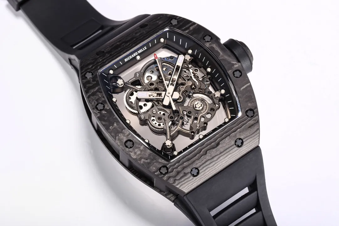 SmoothTexture RM Factory Richard Mille RM055 NTPT Carbon Black Super Clone Luxury Watch 7396