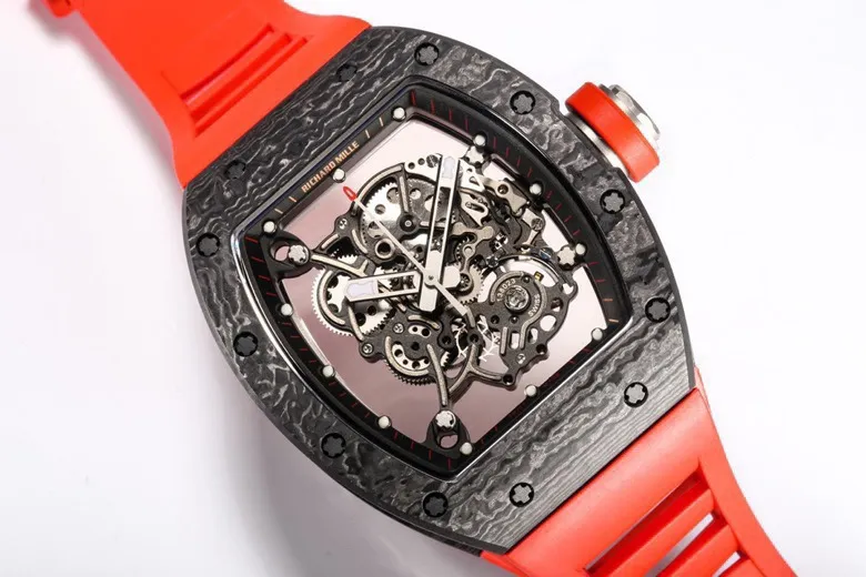 RM Factory Richard Mille RM055 NTPT Carbon Red Strap –  Super Clone Watch EyeCatching 3839