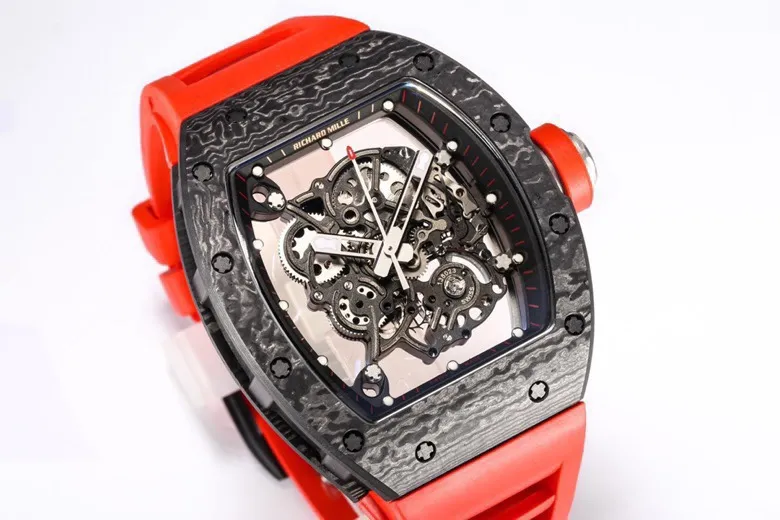 RM Factory Richard Mille RM055 NTPT Carbon Red Strap –  Super Clone Watch EyeCatching 3839