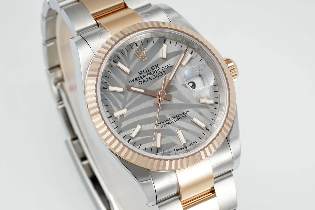 Durable VS Factory Rolex Datejust 36mm Two-Tone Stainless Steel and Rose Gold Oyster Bracelet Watch 4436