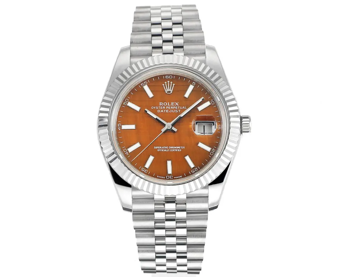 FastDry Rolex Datejust 41 Custom Orange Dial Steel 298