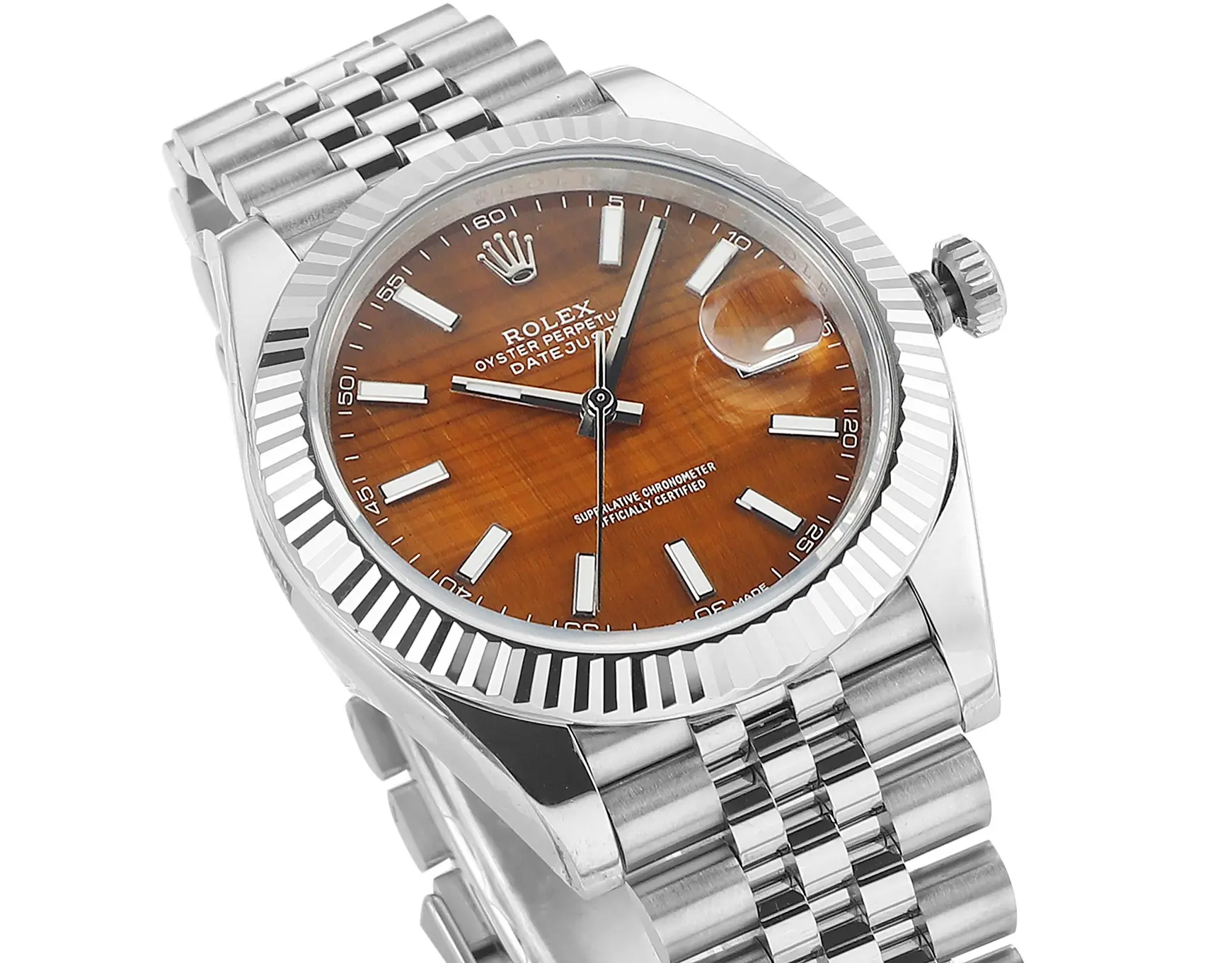 FastDry Rolex Datejust 41 Custom Orange Dial Steel 298