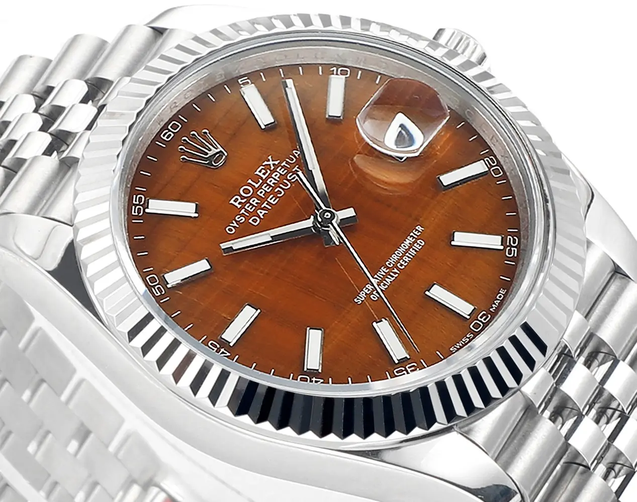 FastDry Rolex Datejust 41 Custom Orange Dial Steel 298