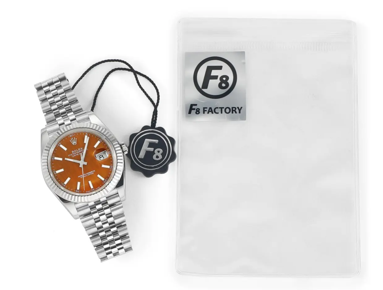 FastDry Rolex Datejust 41 Custom Orange Dial Steel 298