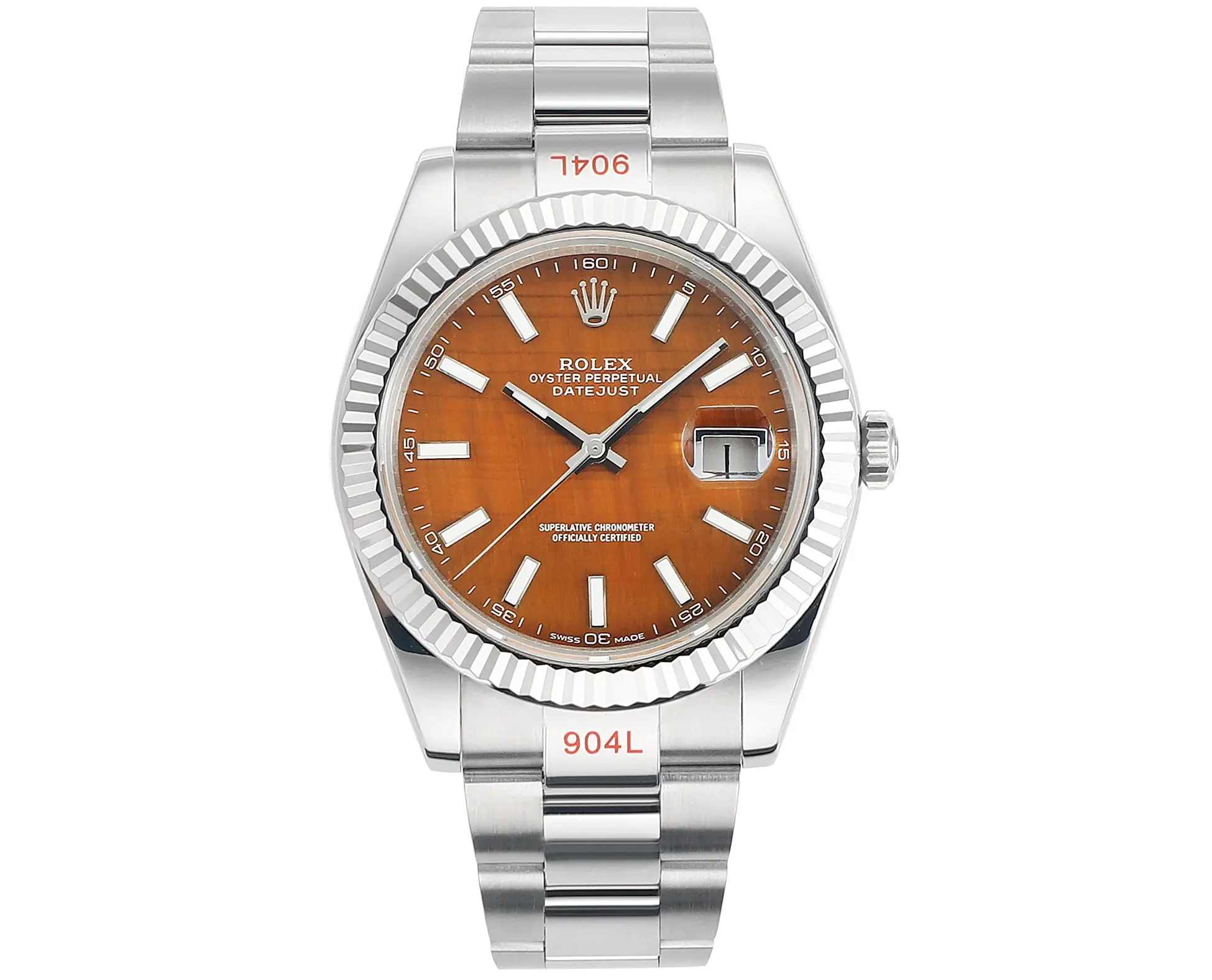 Stylish Rolex Datejust 41 Custom Tiger Eye Dial –  Super Clone Rolex 126