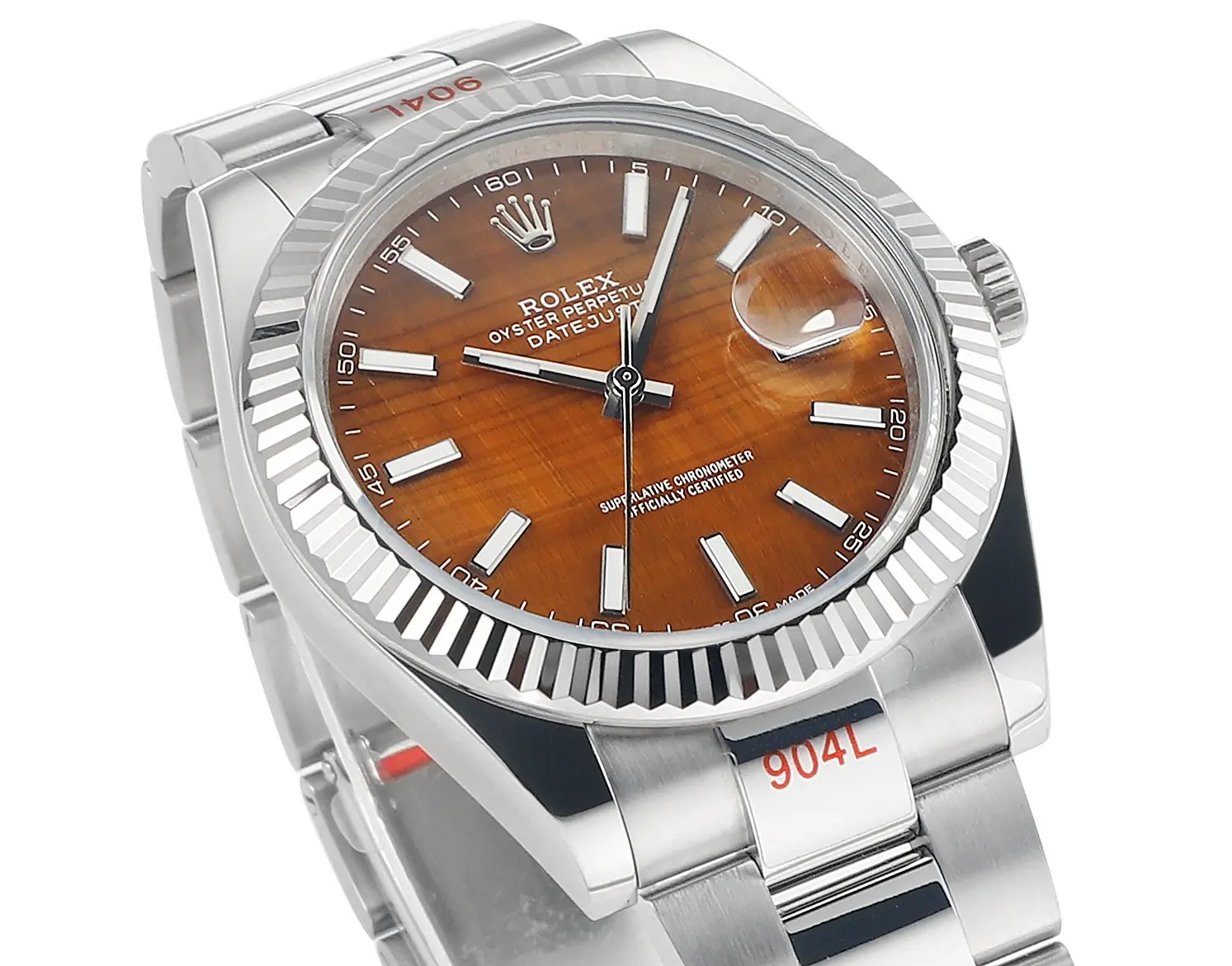 Stylish Rolex Datejust 41 Custom Tiger Eye Dial –  Super Clone Rolex 126