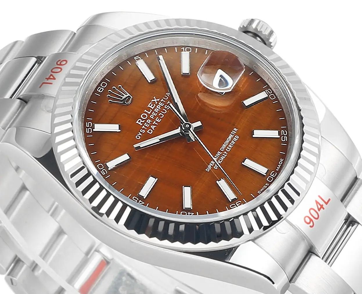 Stylish Rolex Datejust 41 Custom Tiger Eye Dial –  Super Clone Rolex 126