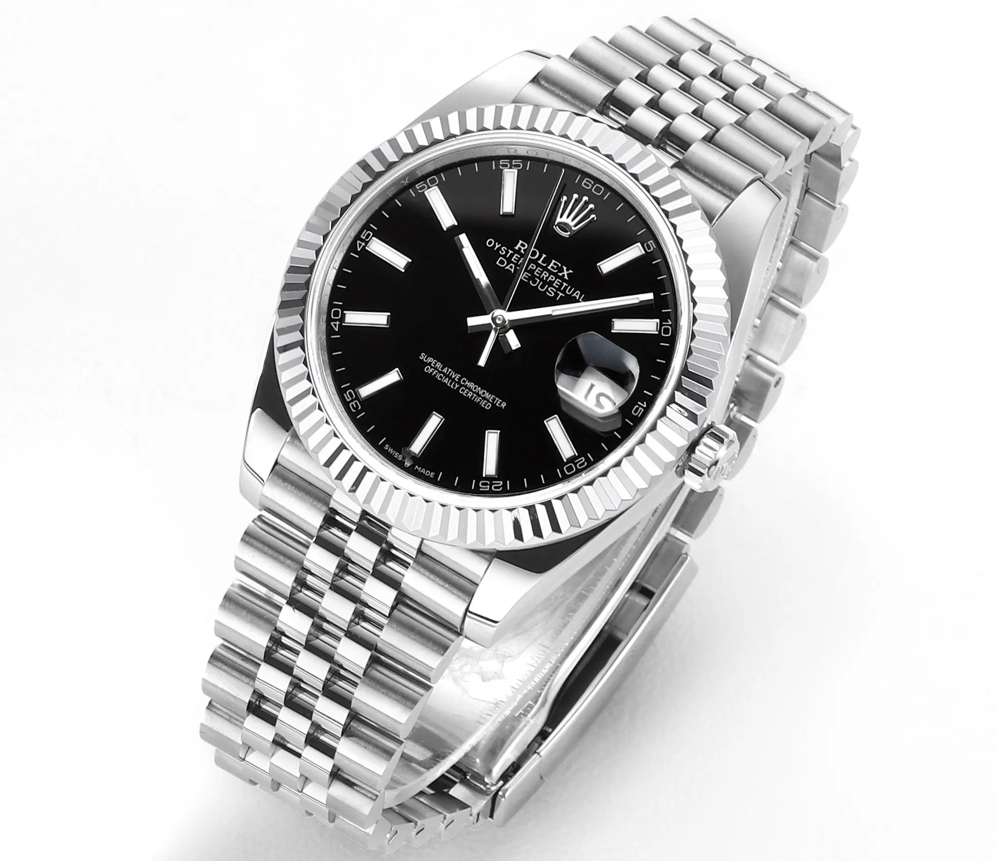 WrinkleFree Rolex Datejust 41mm Black Dial Stainless Steel – Super Clone VSF Watch 108