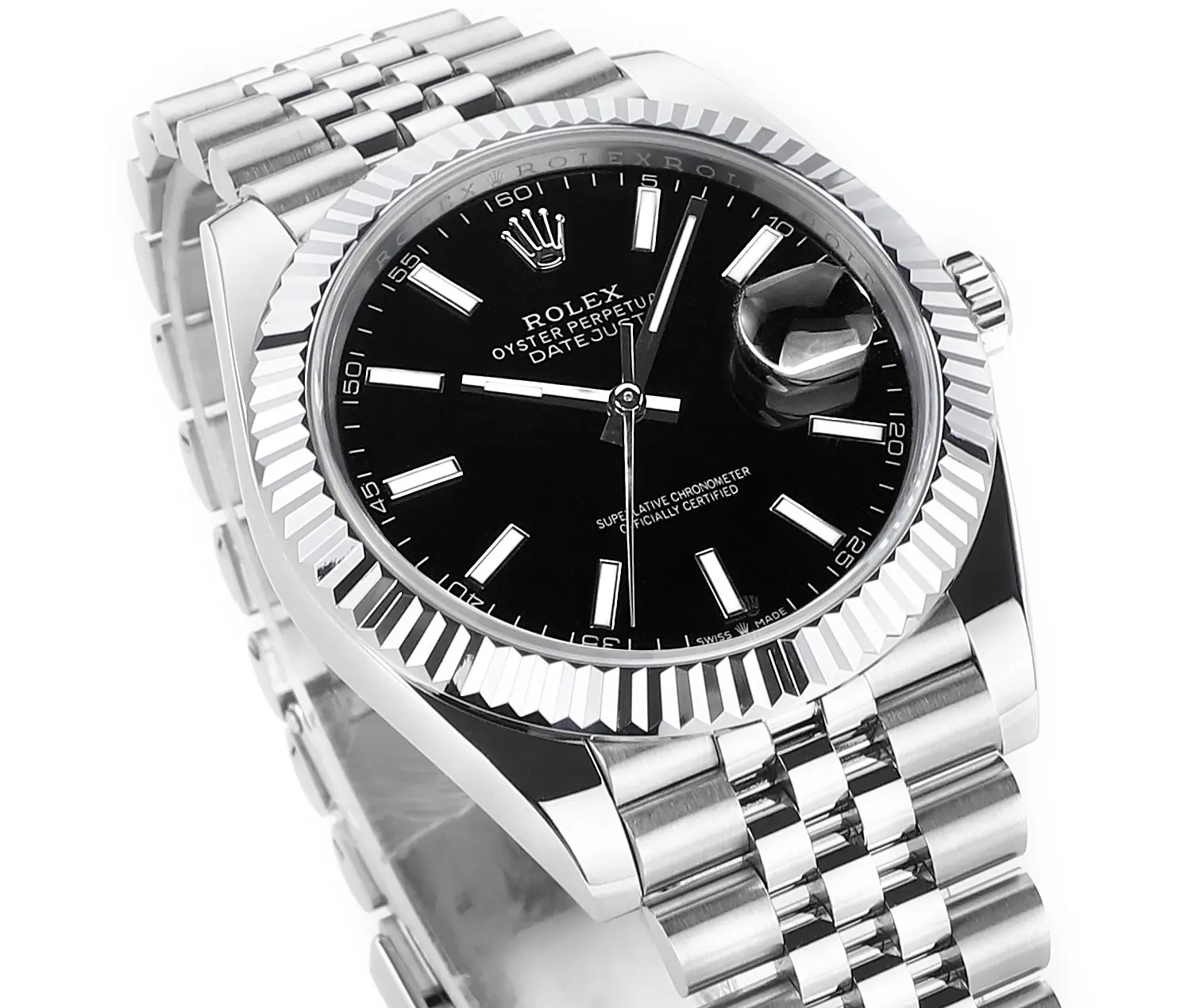 WrinkleFree Rolex Datejust 41mm Black Dial Stainless Steel – Super Clone VSF Watch 108