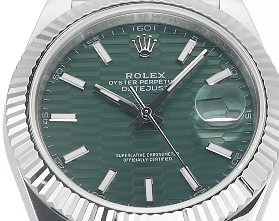 Rolex Datejust 41mm Green Dial Stainless Steel Oyster Bracelet Super Clone Watch TopPick 302