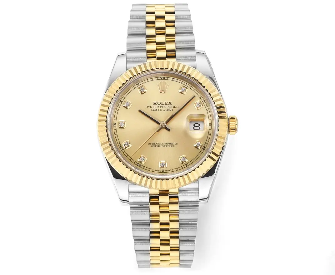 Cozy Rolex Datejust 41mm Two-Tone Gold & Steel Watch with Diamond Bezel – Super Clone 128