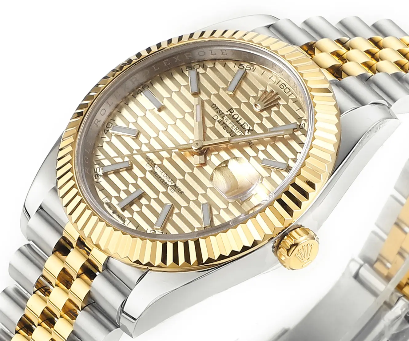 Rolex Datejust 41mm Two-Tone Gold and Steel Watch with Fluted Bezel – Super Clone UrbanChic 186