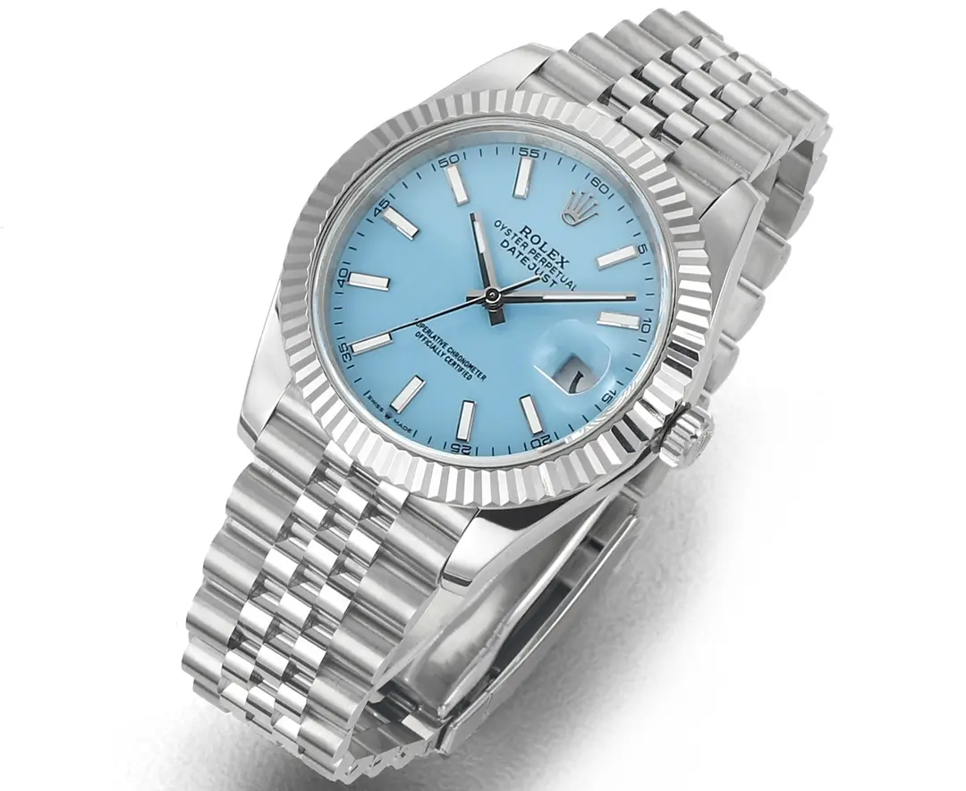 Durable Rolex Datejust with Blue Dial, Oyster Perpetual Movement, and Super Clone Quality 303