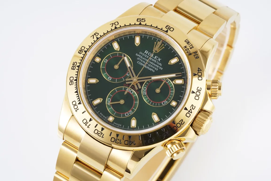 Original Rolex Daytona 4130 – Gold with Green Dial –  Luxury Watches Collection 5