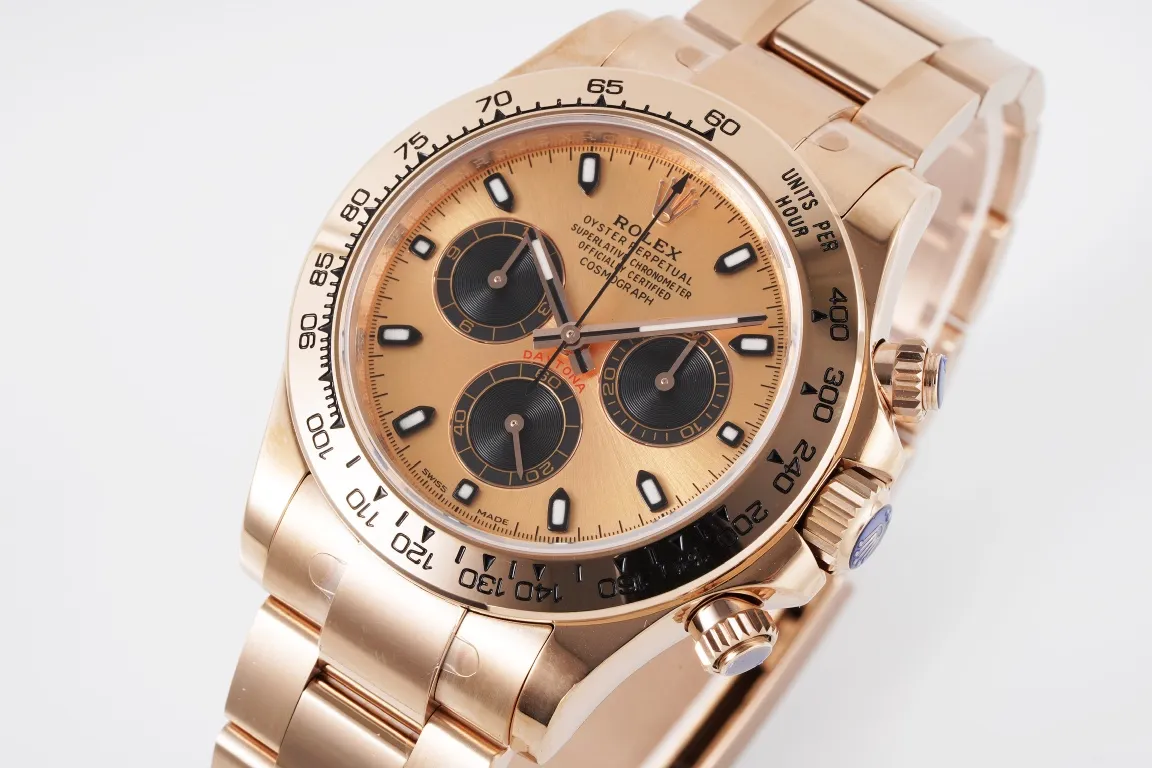 SmoothTexture Rolex Daytona 4130 – Rose Gold, Chronograph Luxury Watch 96