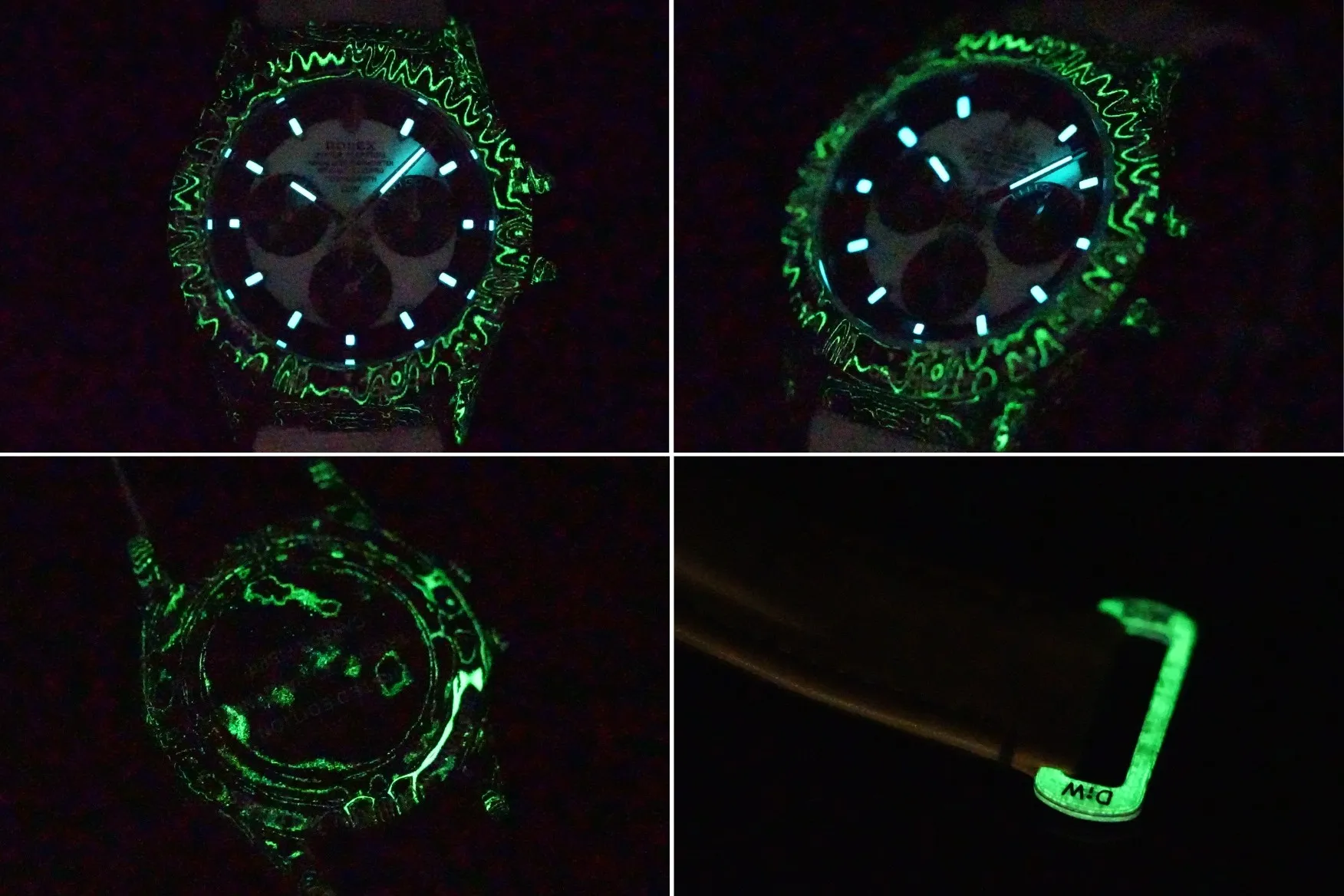 FlexibleFit Rolex Daytona Carbon Fiber Custom Edition – Black with White Strap 51