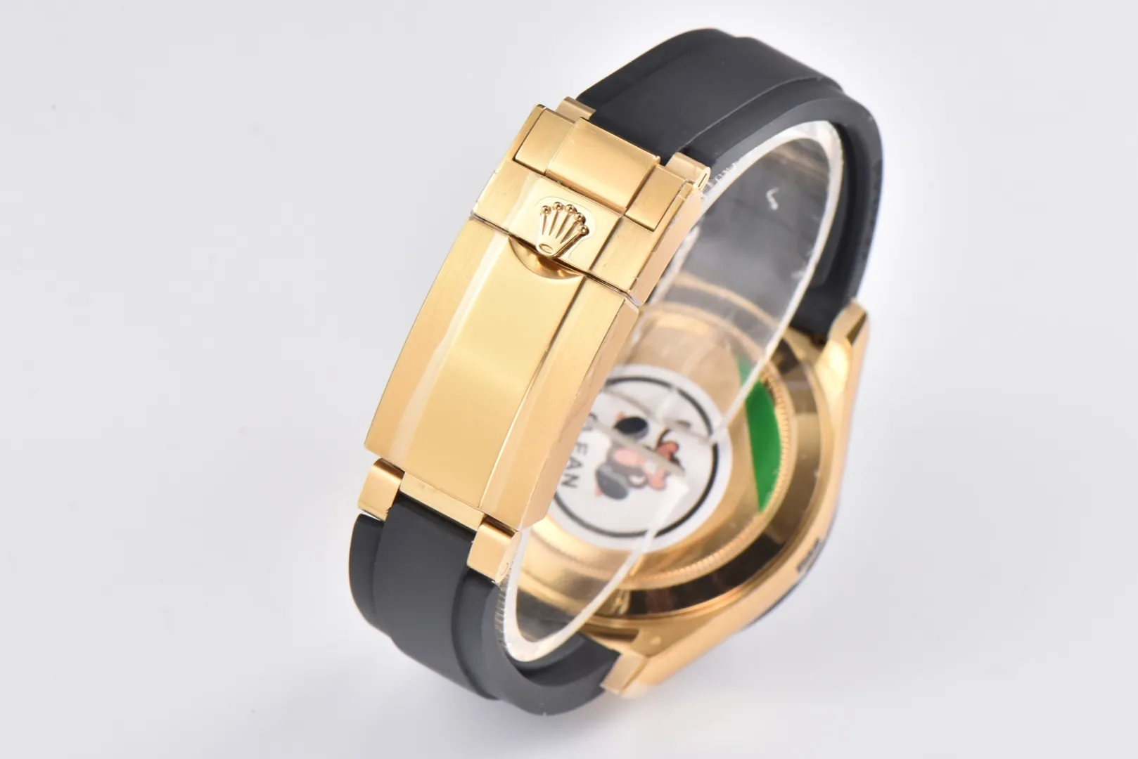 Rolex Daytona Little Devil – Black Dial, Gold Case, Rubber Strap WeatherProof 101