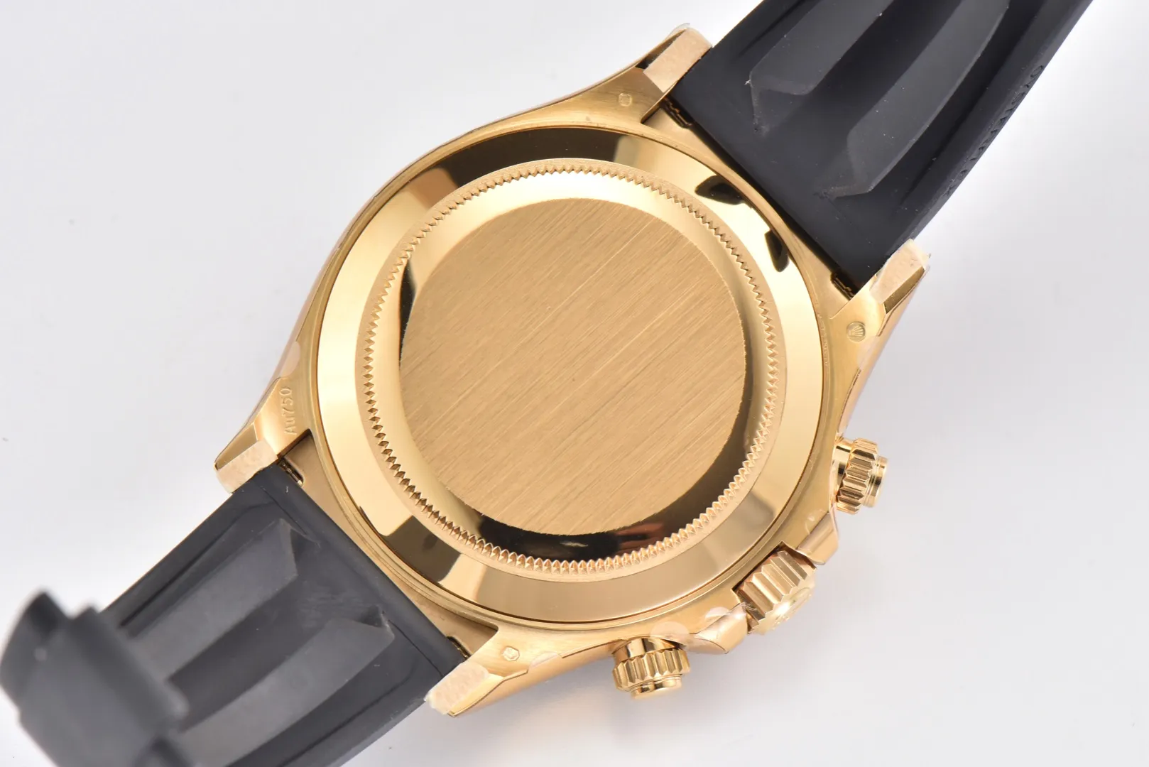 Rolex Daytona Little Devil – Black Dial, Gold Case, Rubber Strap WeatherProof 101