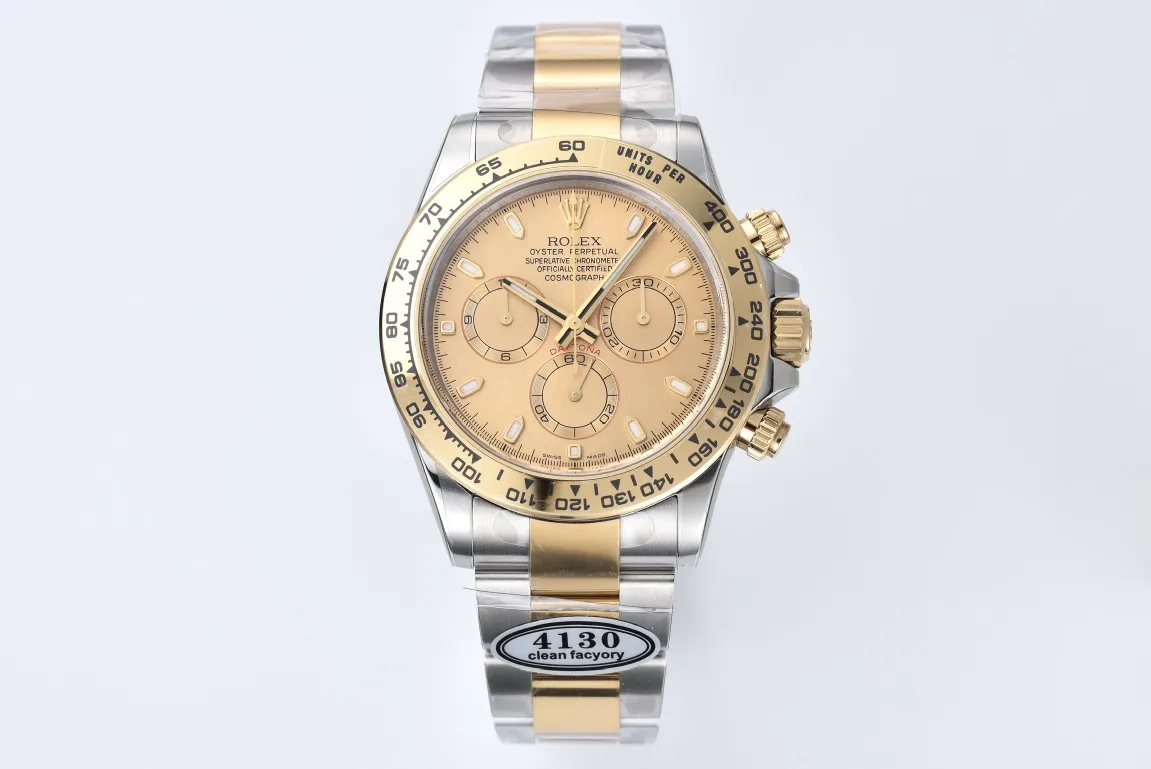 Rolex Daytona Two-Tone Champagne Dial Engraved Luxury Watch UrbanChic 95