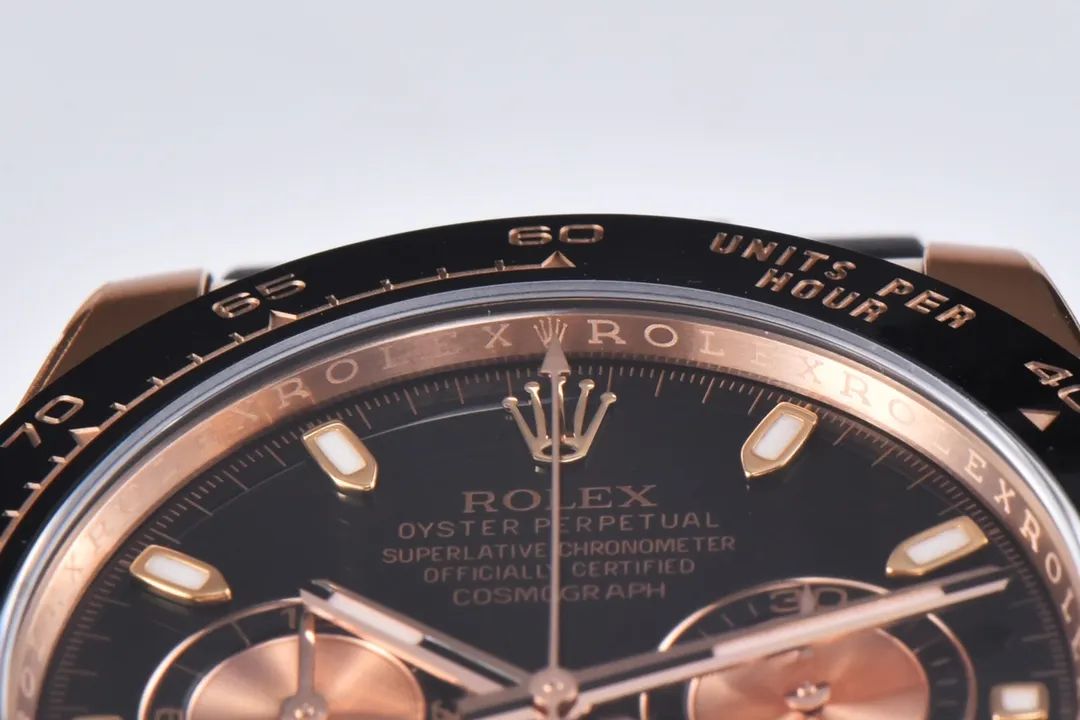 Rolex Daytona Watch – Black Dial with Rubber Strap Breathable 103