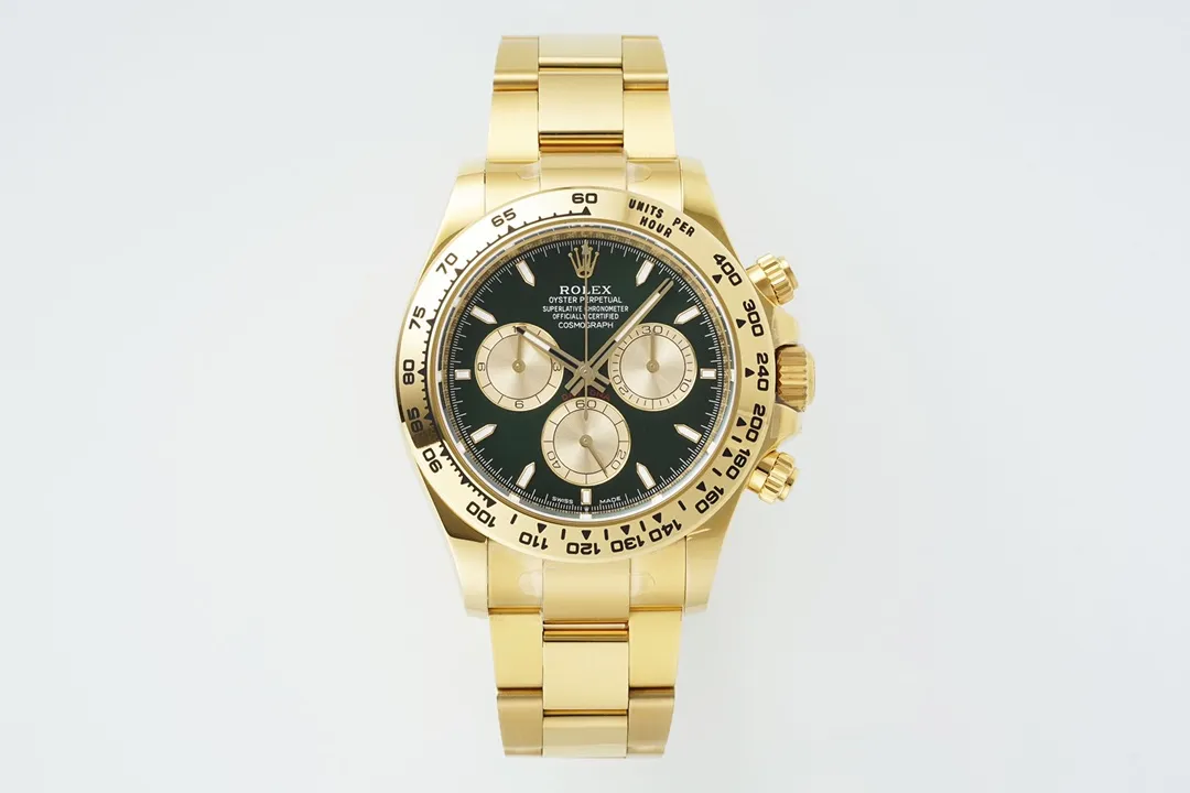 Rolex Daytona Watch – Gold with Black Dial – Limited Stock Bright 56