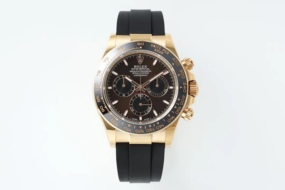 Rolex Daytona Watch – Gold with Black Dial and Rubber Strap – Limited Stock ZeroBulk 35