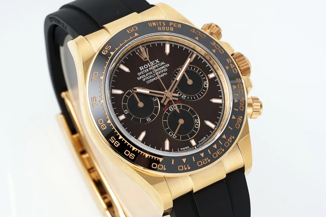 Rolex Daytona Watch – Gold with Black Dial and Rubber Strap – Limited Stock ZeroBulk 35