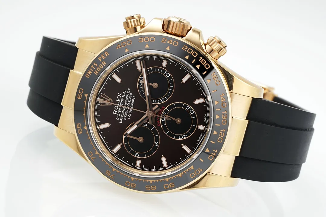 Rolex Daytona Watch – Gold with Black Dial and Rubber Strap – Limited Stock ZeroBulk 35
