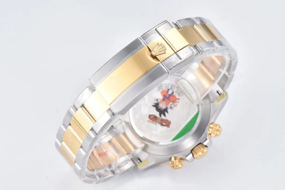 Upgraded Rolex Daytona Watch with Moissanite Diamonds – Two-Tone with Mother-of-Pearl Dial 11
