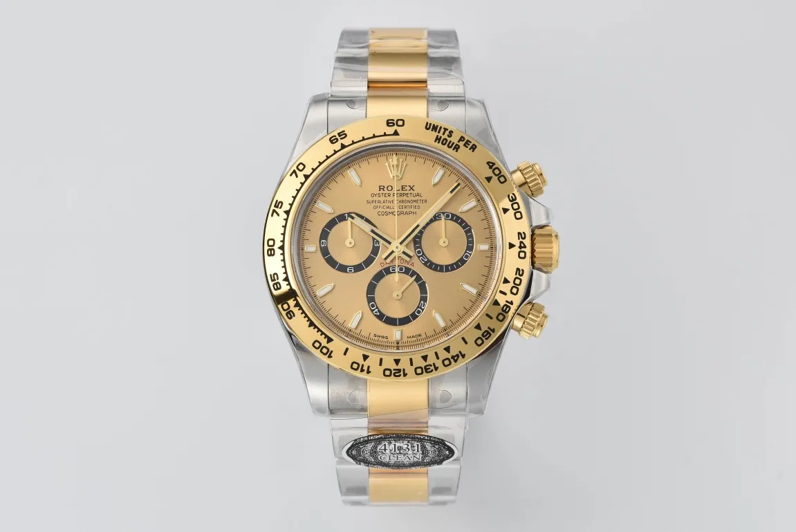 Rolex Daytona with Black Enamel Dial and Moissanite Stones Youthful 98