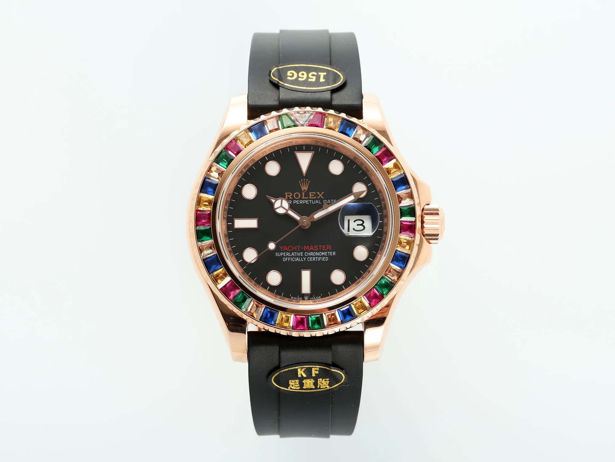 Rolex Yacht-Master Rose Gold Black Rubber – Flexible 353