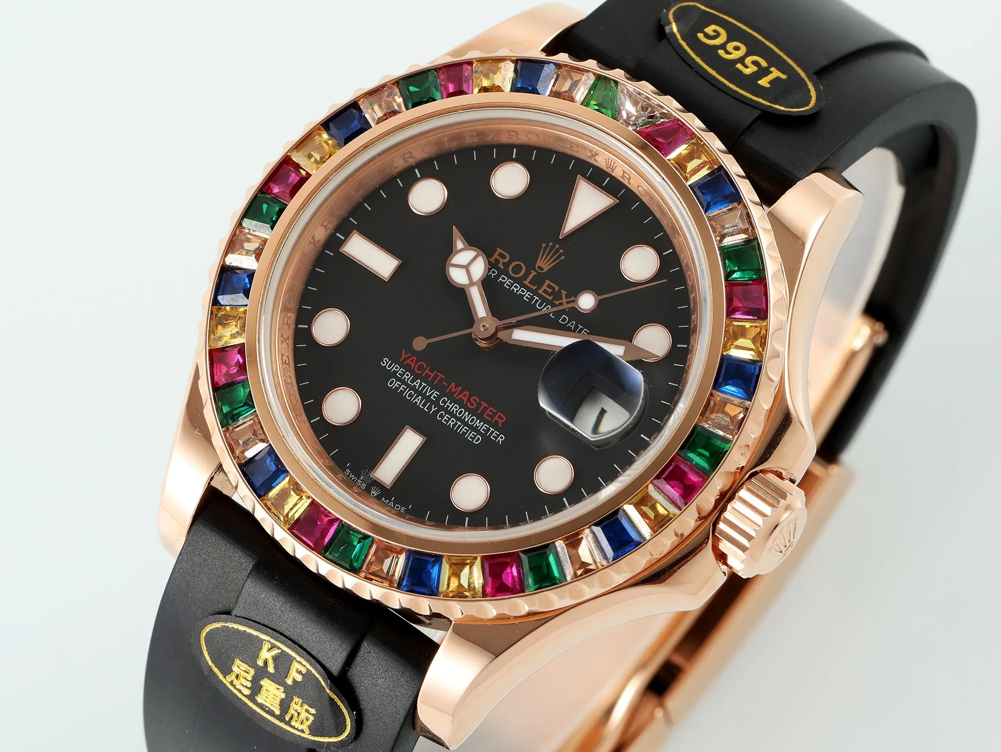 Rolex Yacht-Master Rose Gold Black Rubber – Flexible 353