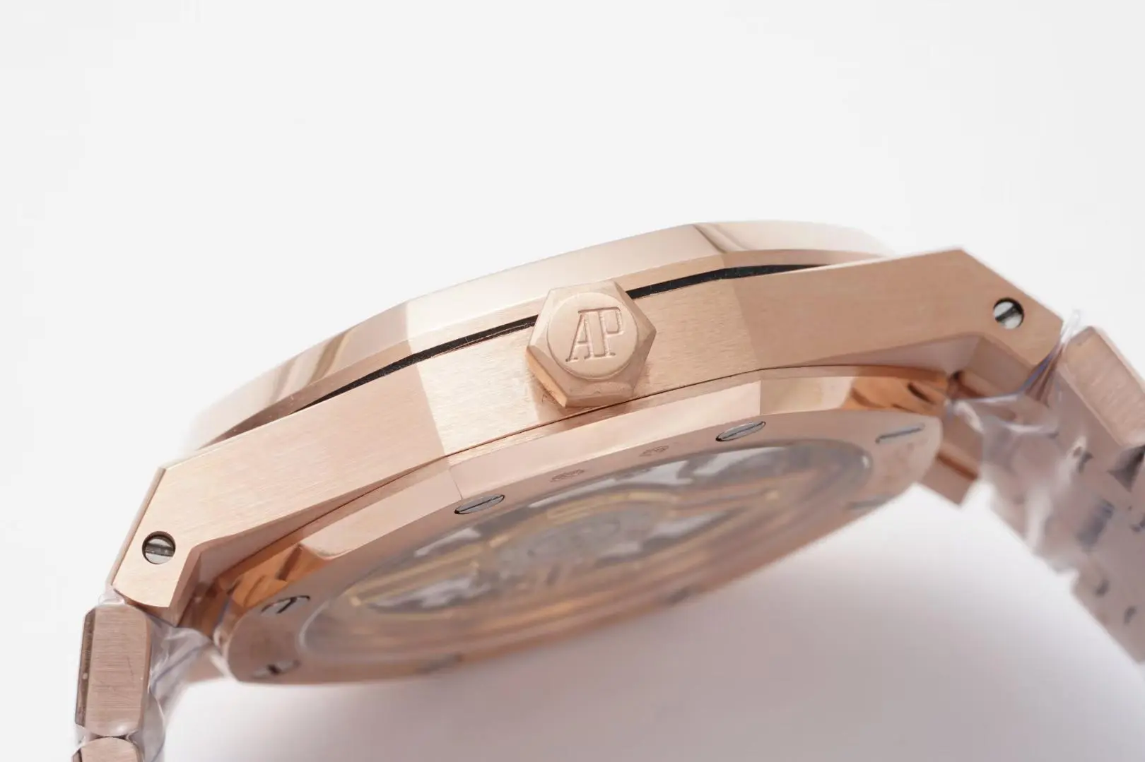 APS Factory Audemars Piguet Royal Oak 15500 Rose Gold Black Dial Super Clone Watch Upgraded 4474