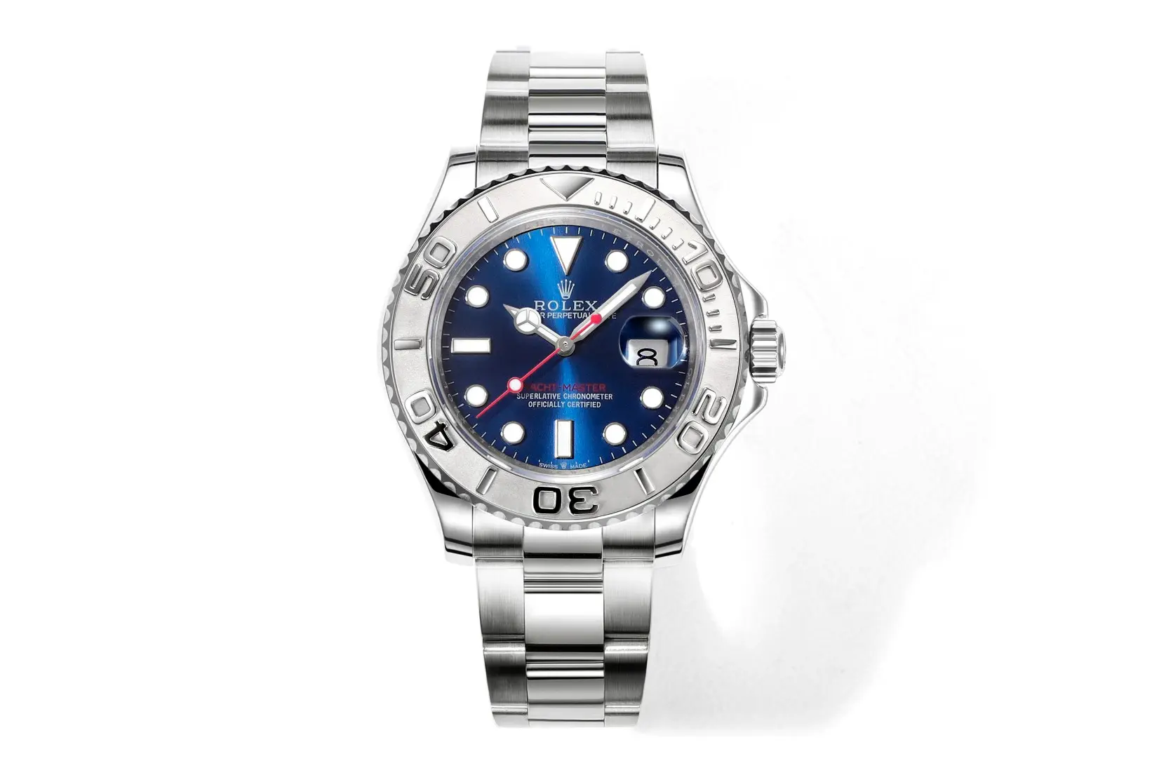 Premium Rolex Yacht-Master 42mm Stainless Steel Watch with Blue Dial and Oyster Bracelet – Classic  Sporty 341