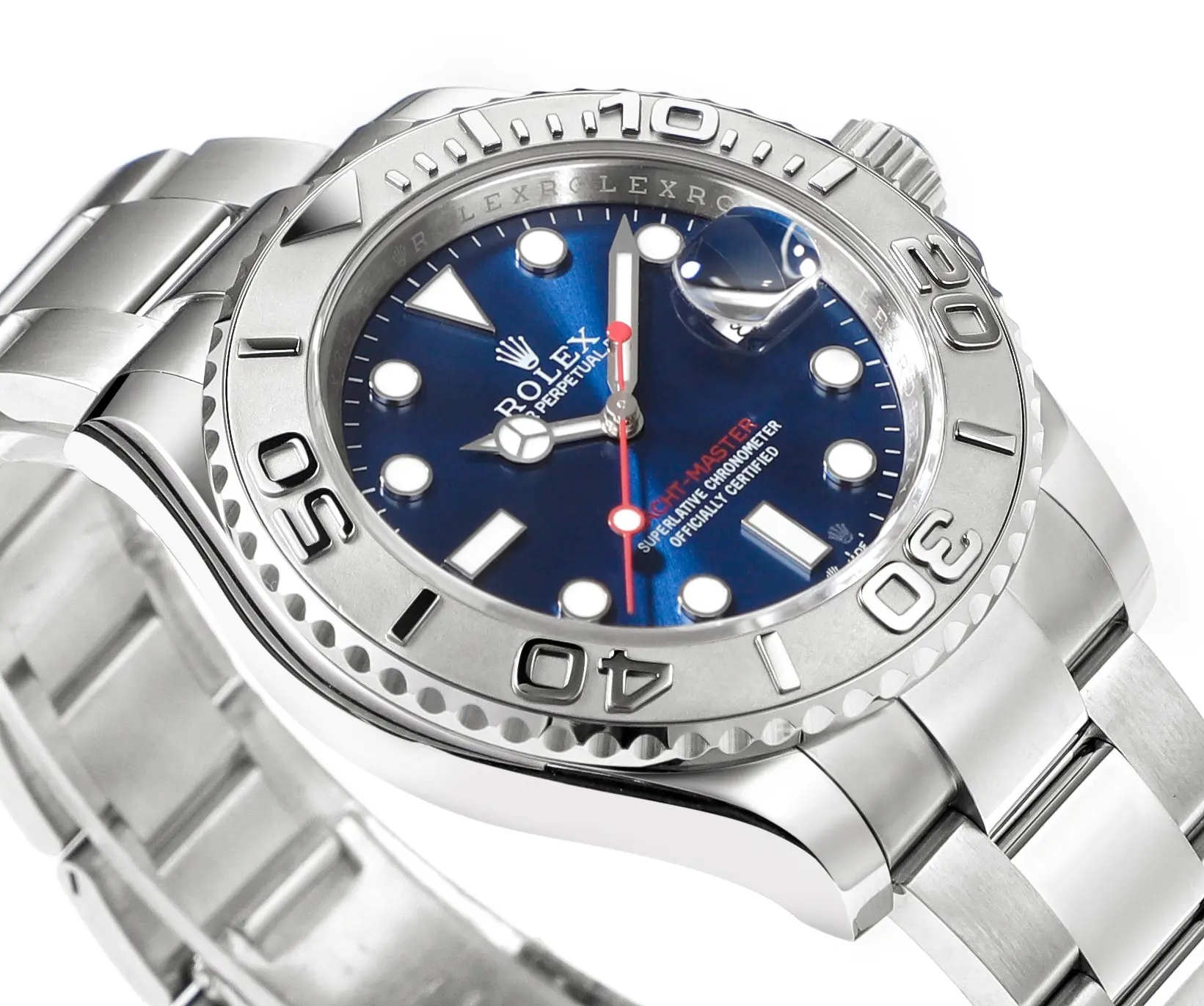 Premium Rolex Yacht-Master 42mm Stainless Steel Watch with Blue Dial and Oyster Bracelet – Classic  Sporty 341