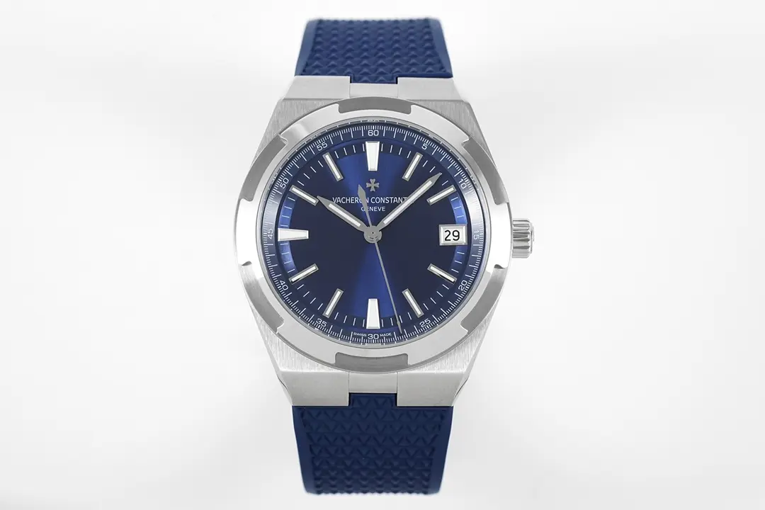 ComfortFit PPF Factory Vacheron Constantin Overseas Blue Dial Stainless Steel Watch with Interchangeable Rubber Strap – 41mm – Super Clone Watches Quality 7164