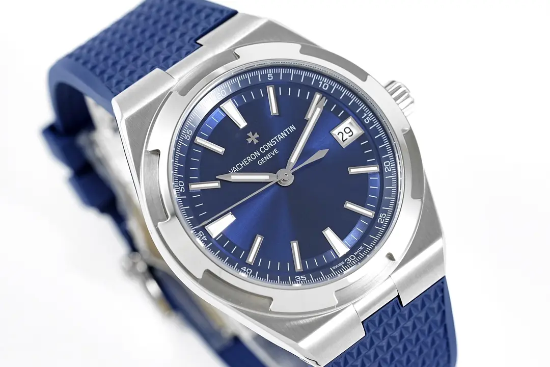 ComfortFit PPF Factory Vacheron Constantin Overseas Blue Dial Stainless Steel Watch with Interchangeable Rubber Strap – 41mm – Super Clone Watches Quality 7164