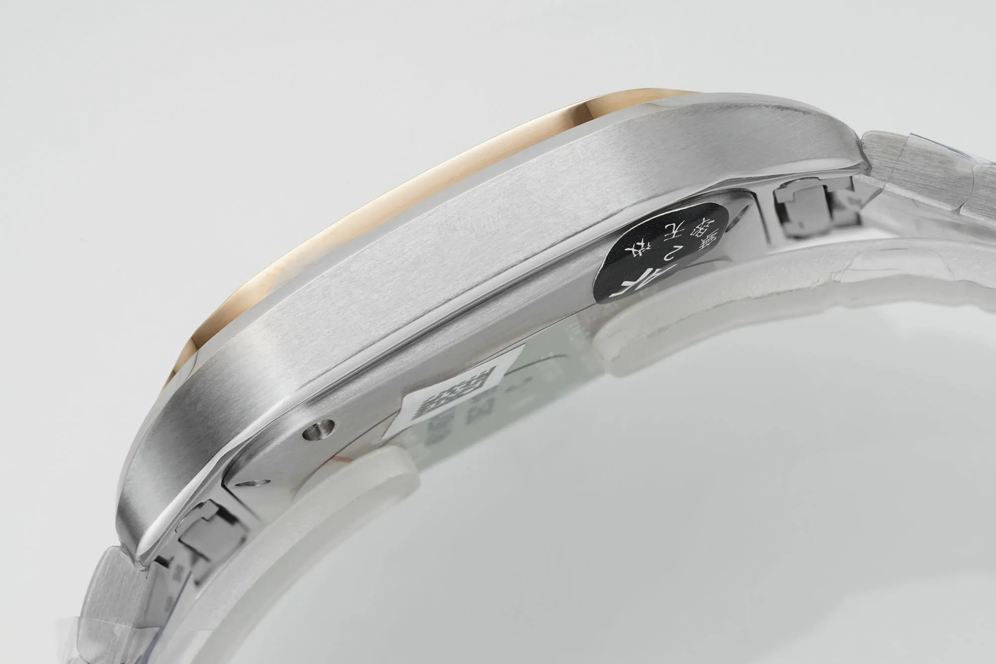 Bold AF Factory Cartier Santos de Cartier Automatic Two-Tone Steel and Yellow Gold Watch with Diamond-Set Bezel, White Dial and Roman Numerals 5421
